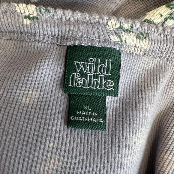 Wild Fable Ribbed Tank Top Bundle WMNS XXL Coral & XL Purple Floral Cropped - Picture 13 of 14